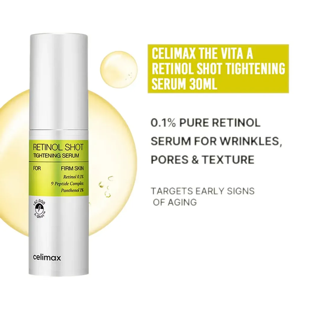 [CEL-VITA-A-SERUM-30] Celimax The Vita-A Retinol Shot Tightening Serum, For Anti-Aging, Dark Spots & Wrinkles
